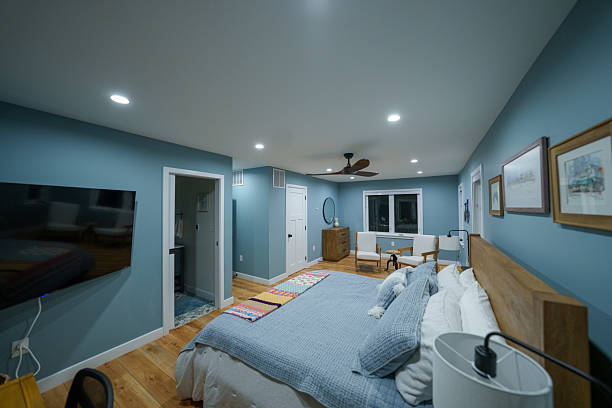 Master suite addition featuring modern decor and spacious design